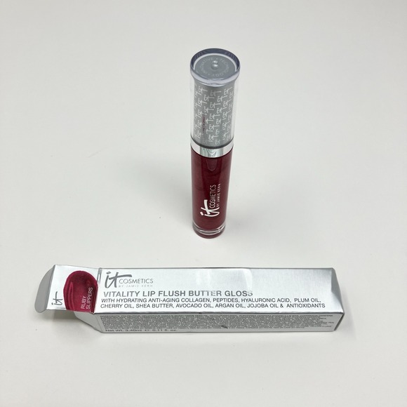 it cosmetics Other - IT Cosmetics Vitality Lip Flush Butter Gloss "Ruby‎ Slippers" New